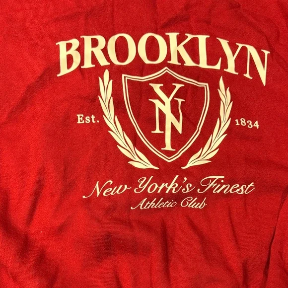 Old Navy Red Brooklyn Sweatshirt - Picture 2 of 2